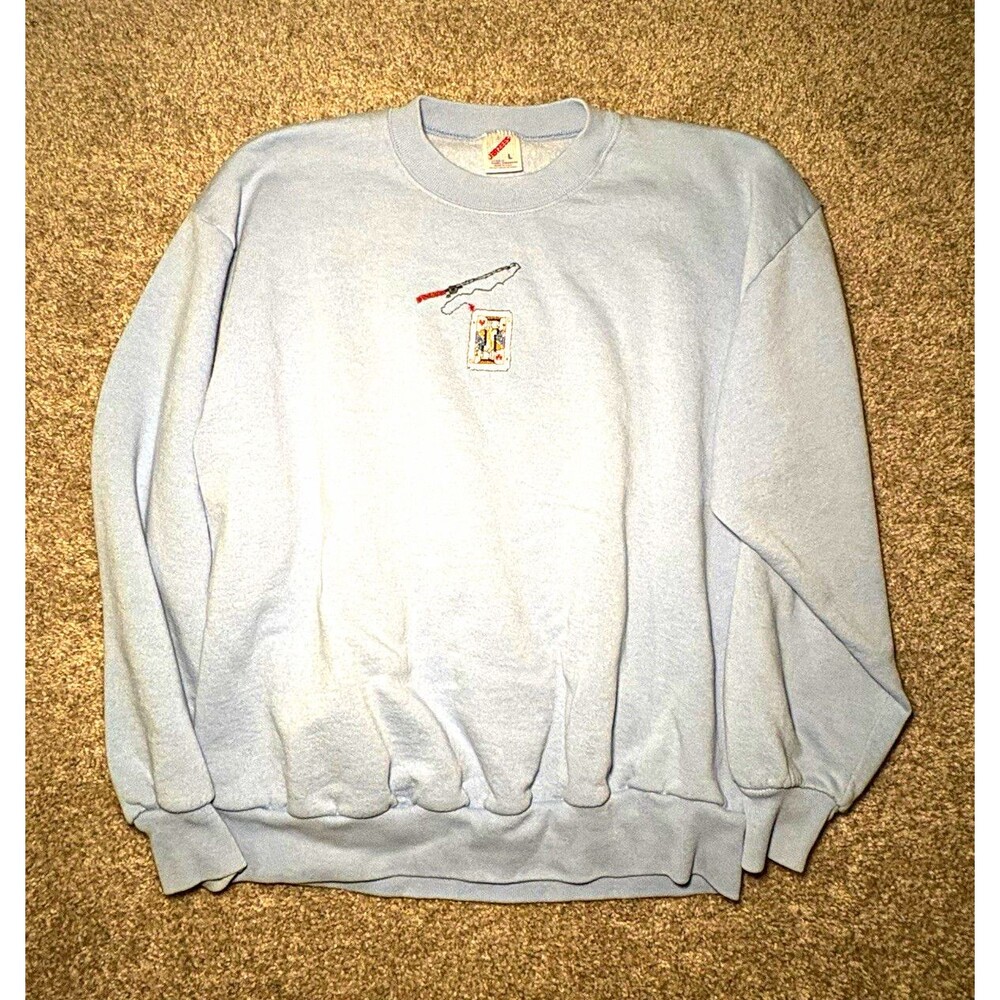 Jerzees Men's Goose Graphic Print Crewneck Fleece Pullover Sweatshirt L